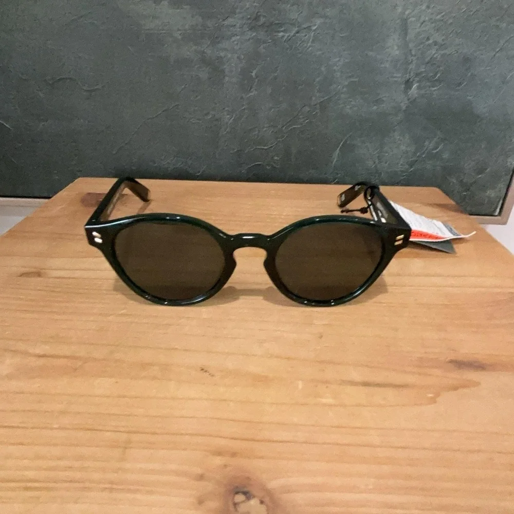 Indescratchables Sunglasses Unisex Green Round Renew‎ 01 004 Forest Tinted NWT